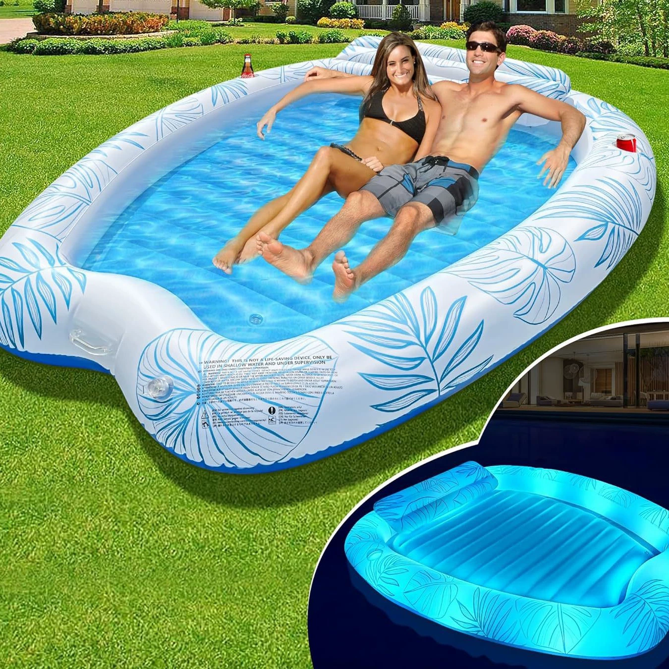 Трансграничные поставки надувные водные спинки плавающий бассейн Пляжный солярий плавающий кровать Водный отдых Шезлонги