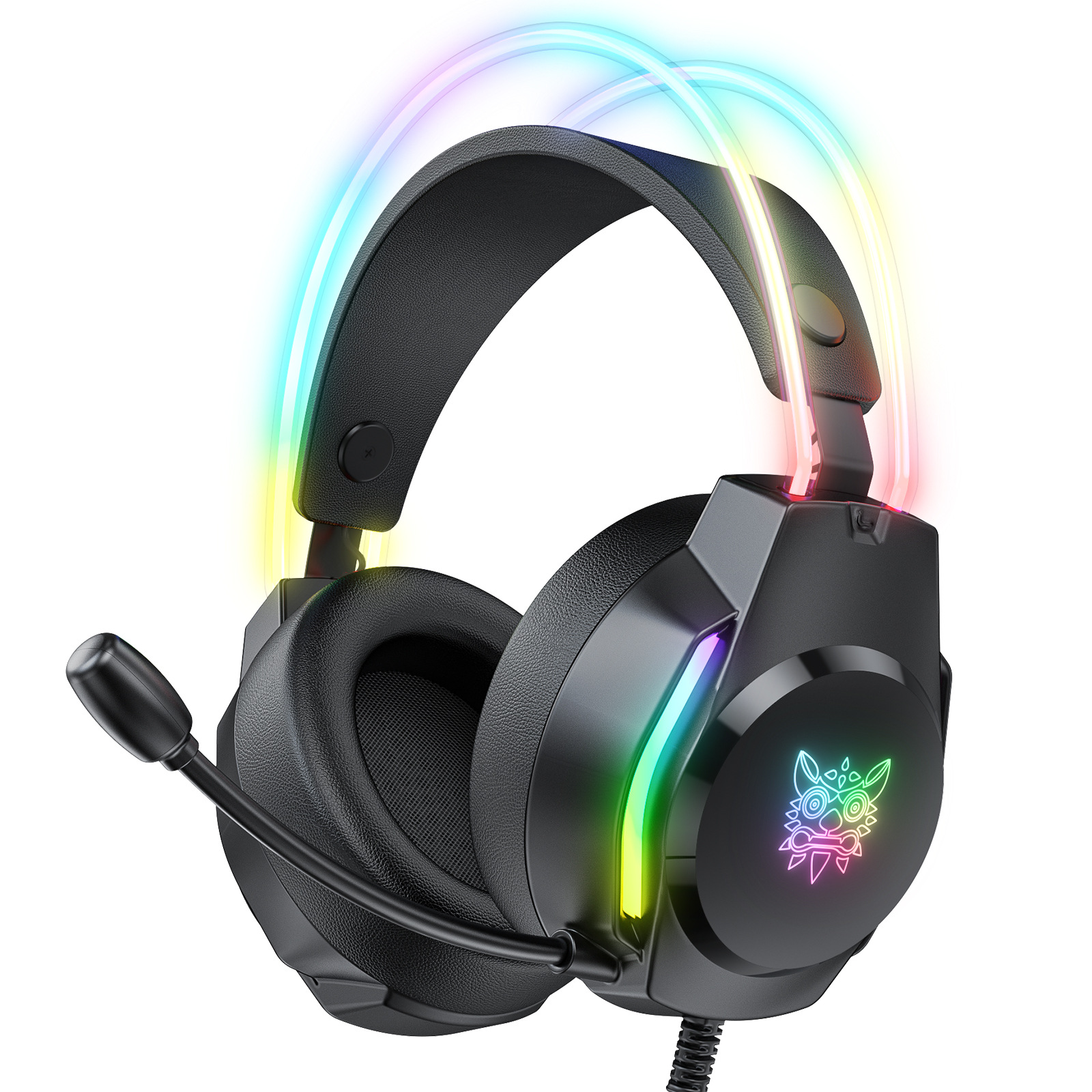 Auriculares explosivos transfronterizos x15pro, haz de cabeza luminosa, lindo auricular para juegos de computadora con reducción de ruido para juegos de gato