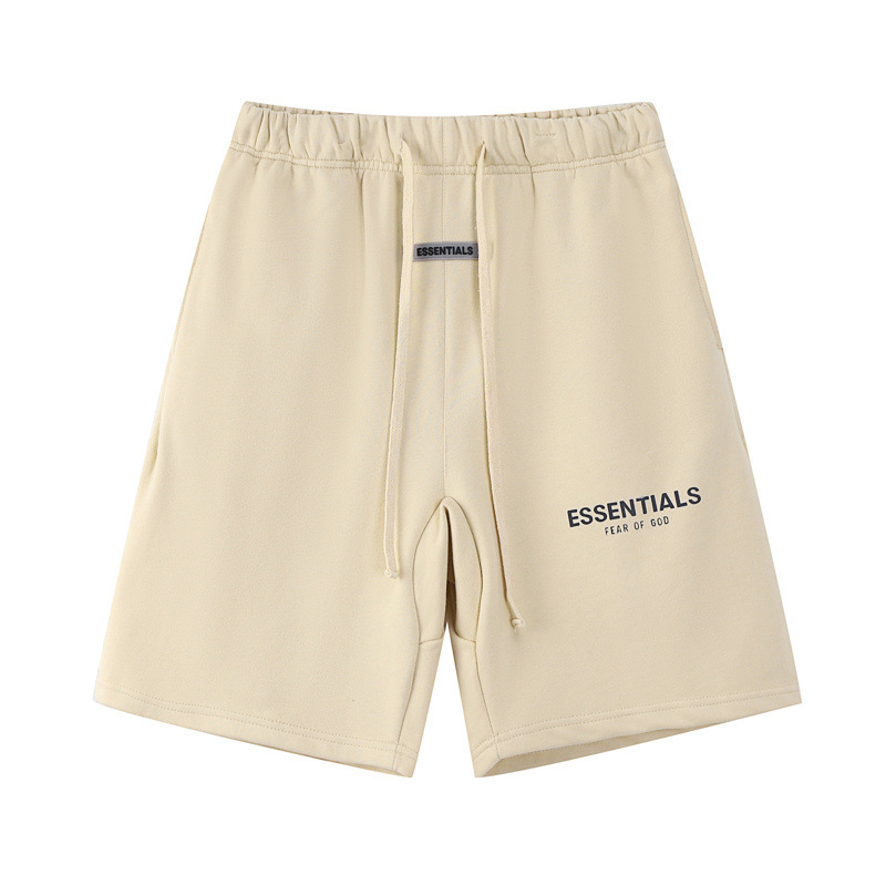 Pantalón Corto Deportivo Holgado de Tela de Felpa con Estampado Reflexivo para Deporte y Uso Casual