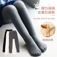 Детские бархатные цветные legginsы, осенние плотные колготки, увеличенная толщина, оптом