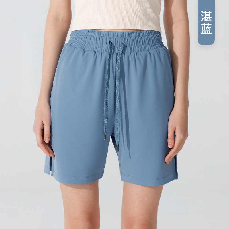 Pantalones cortos deportivos antibacterianos de grado 5A de las mujeres de verano Delgado verde suelto adelgazamiento pantalones medios pantalones casuales pierna ancha pantalones calientes