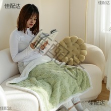 盖腿小毯子冬季 办公室午睡加厚双层小号毛毯 冬天护腿盖脚垒德株