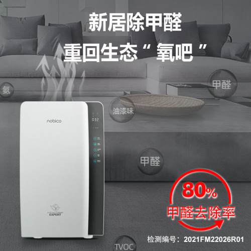 Nobik Air Purifier with Negative Ions for Home, Formaldehyde Odor and Smoke Dust Remover, UV Sterilization Machine