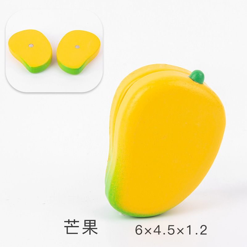 Los niños juegan casa cocina juguetes madera magnética verduras y frutas cortar madera frutas y verduras a granel traje al por mayor