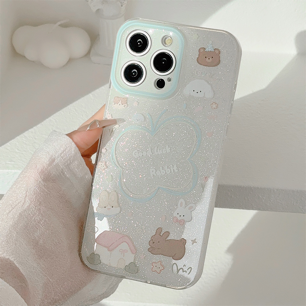 Cover telefono farfalla glitterata con supporto per iphone pro max_voghion.com