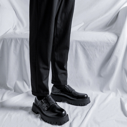 Extra large size foreign trade loafers, lazy one-on-one trendy thick-soled men's shoes 45 British style casual leather shoes 2138-R