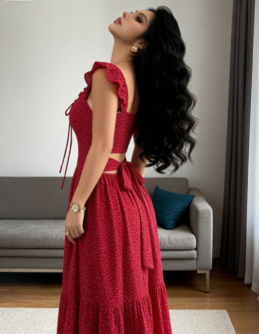 Women's Square Neck Floral Print Halter Flowy Tiered Maxi Dress – Bohemian Summer Resort Gown_ecoleips.com