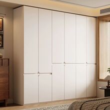 佰尔帝橡木实木衣柜家用卧室推拉门带抽屉大容量衣橱包安装收纳柜