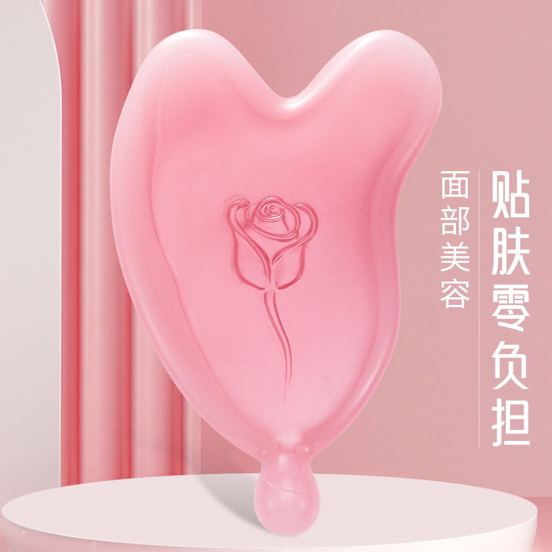 Rosa de masaje tablero de cuidado de la piel aceite esencial de elevación y estiramiento tablero de belleza estiramiento de la cara tendones de la cara no herramienta especial para la cara