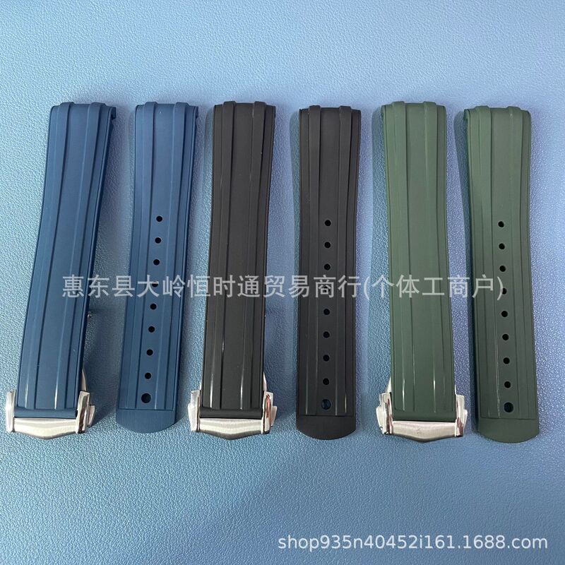 Compatible with Omega Seamaster 300FKM fluororubber strap, new rubber accessories for men, 20mm Omega strap, original Compatible with Omega Seamaster 300FKM fluororubber strap, new rubber accessories for men, 20mm Omega strap, original
