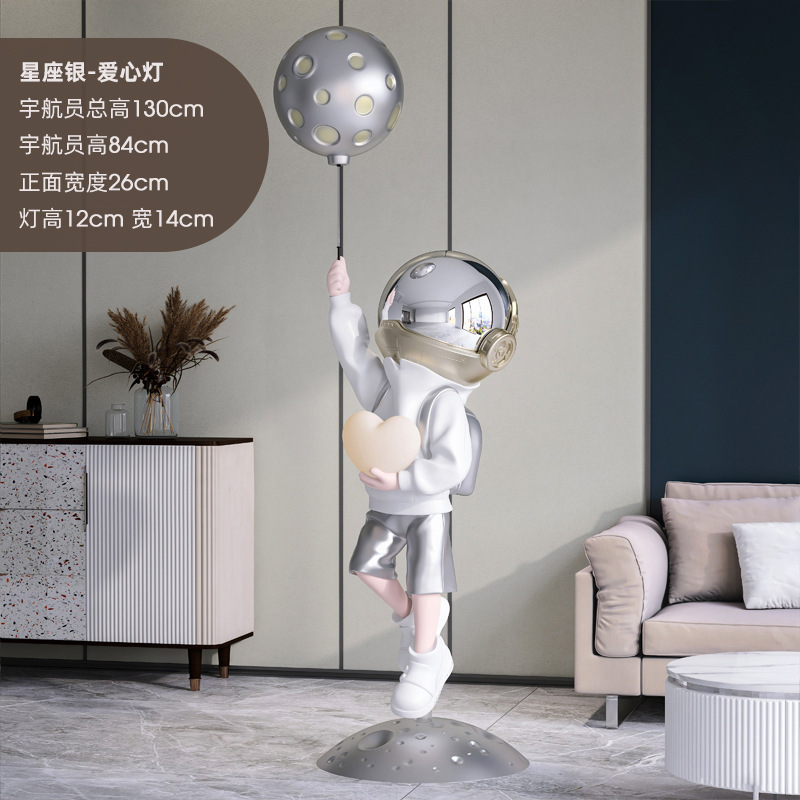 大型宇宙飛行士のリビングルームの装飾品、床置き型の家庭用宇宙飛行士の照明、軽くて豪華な装飾品、開店祝い、新築祝いのギフト|undefined