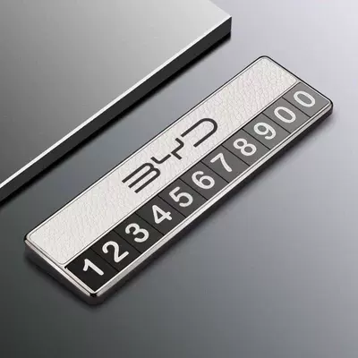 Nömrəli dayanma kartı – Byd Car Parking Number Plate - byd-exclusive-pearl-white-parking-number-plate