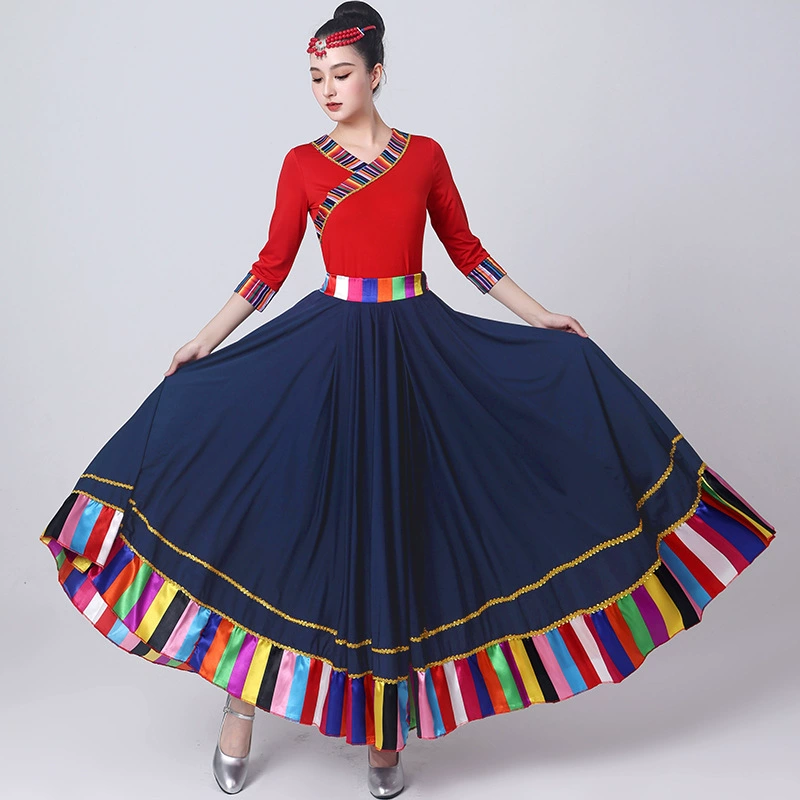 Национальный стиль тибетский танцевальный костюм женский сценический спектакль