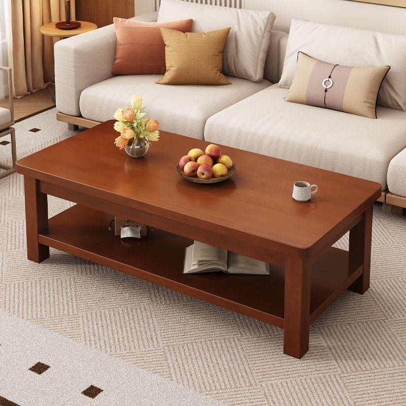 Casa de madera sólida sala de estar pequeña mesa de madera de pino almacenamiento doble mesa de té china mesa de té rectangular mesa de té