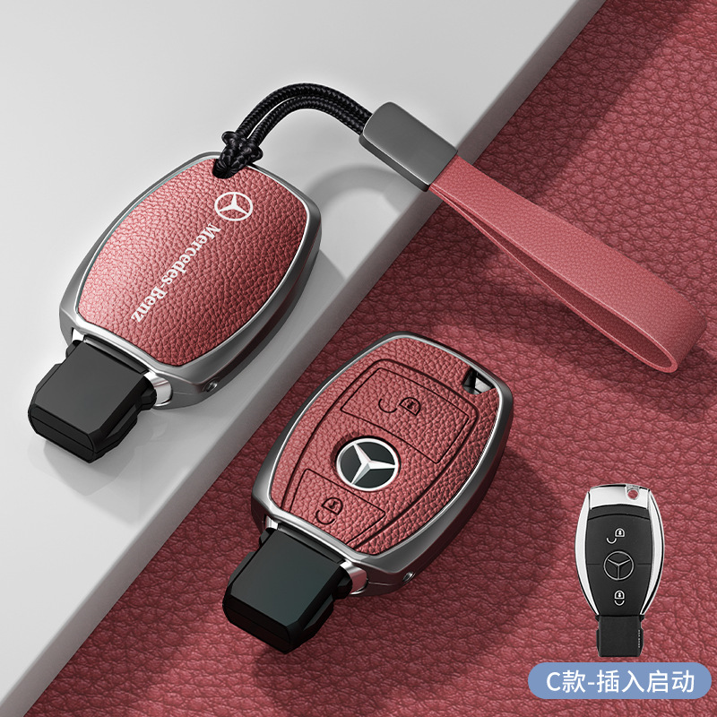 모델 C 삽입 2버튼 화산 빨간색 아연 합금 단일 쉘 + 핸드 로프