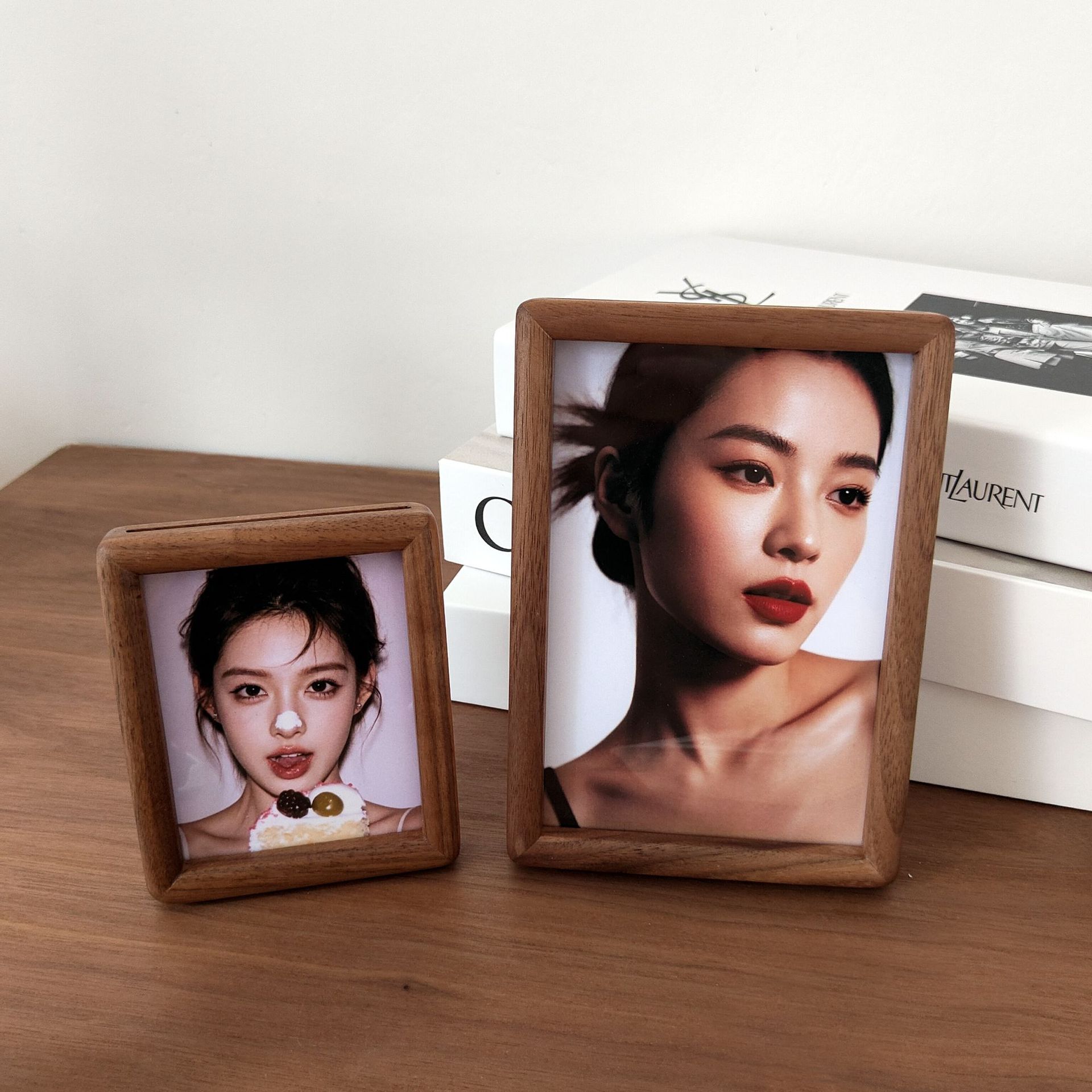 原木色木制相框厂批发摆台黑胡桃榫卯3寸4寸6寸8寸A4寸客厅字画框