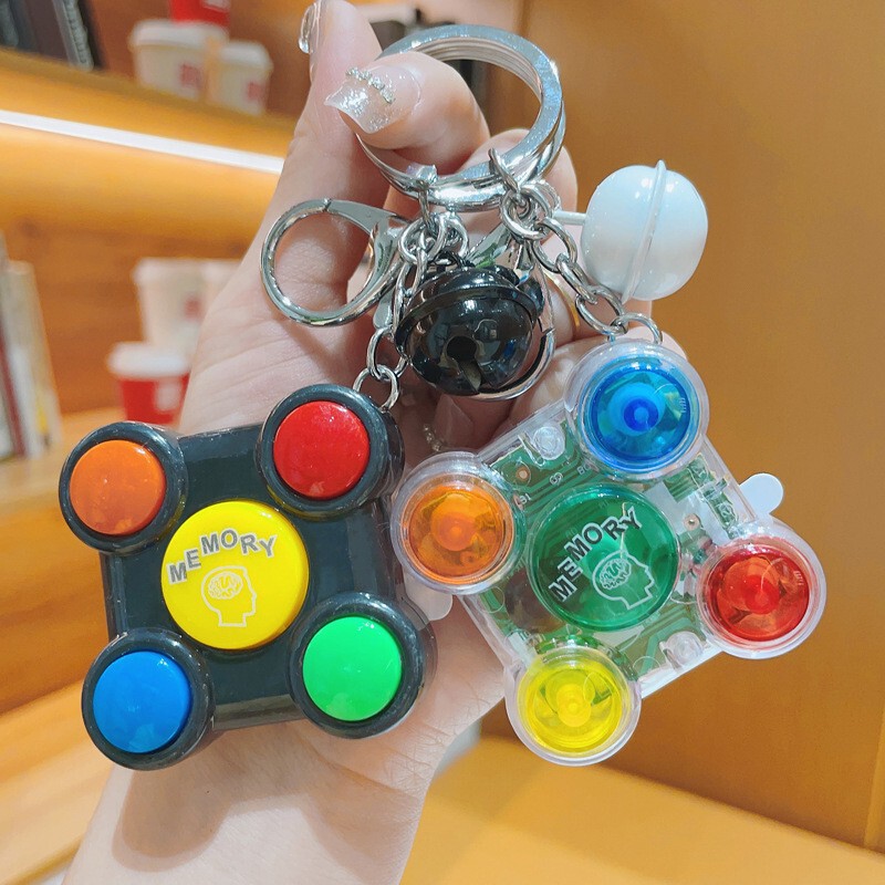 Creative Cube Memory Challenge Game Console Keychain Creative Stationery Gift Toy Memory Game Pendant Wholesale