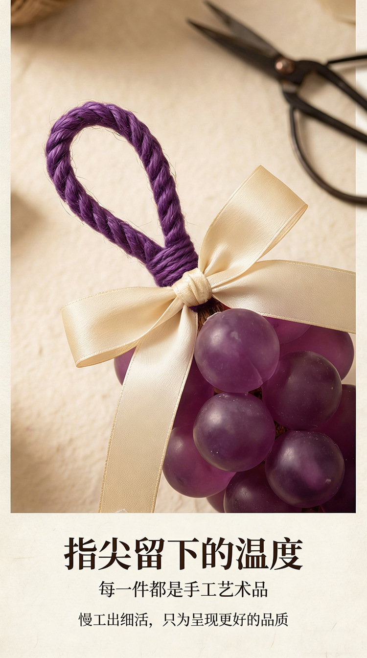 Macaron Grape Handmade Soap Gift Box with Mugwort Extract Purple Rose Scent 130g in use