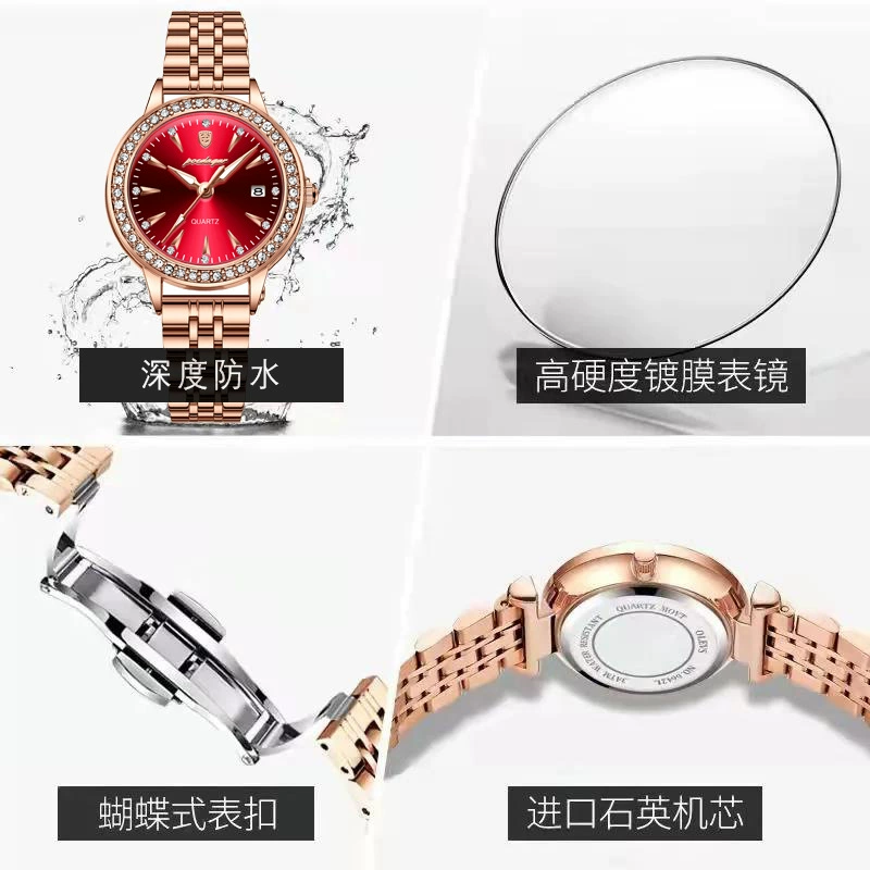 Ultra thin fashionable waterproof quartz watch, Switzerland