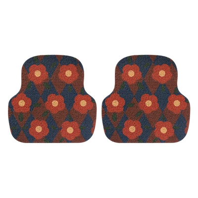 anti-dirty mat female | Avtomobil döşəmə paspasları - flower-rhombus-wire-ring-foot-pad-rear-row-2-see-description-for-size