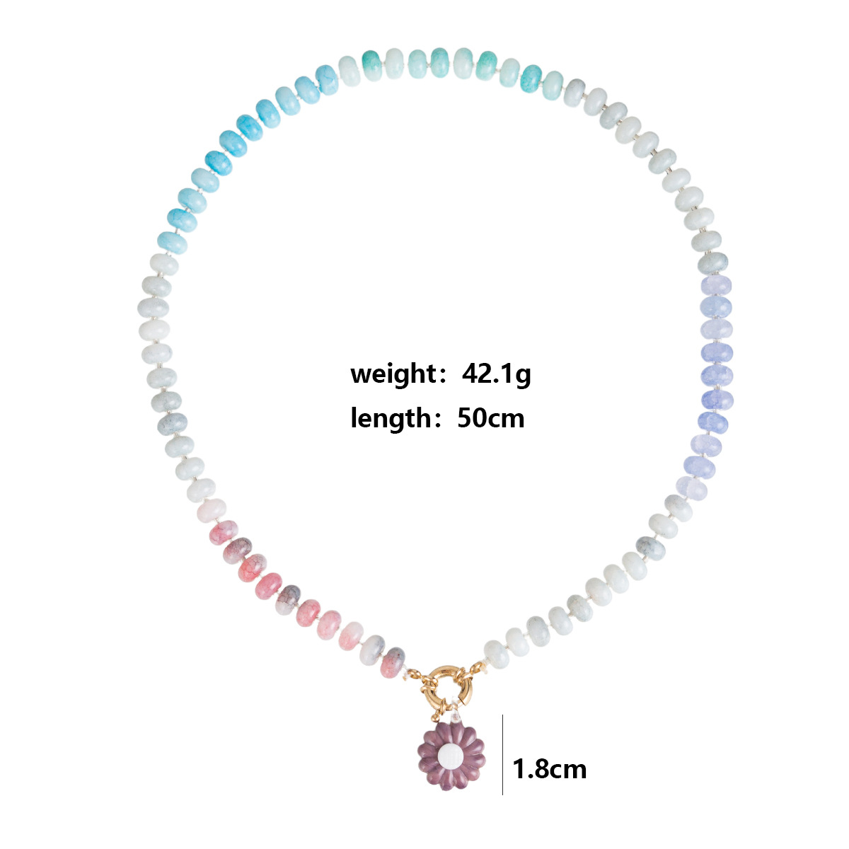 주판구슬 16호 + 화이트 하트 브라운 데이지