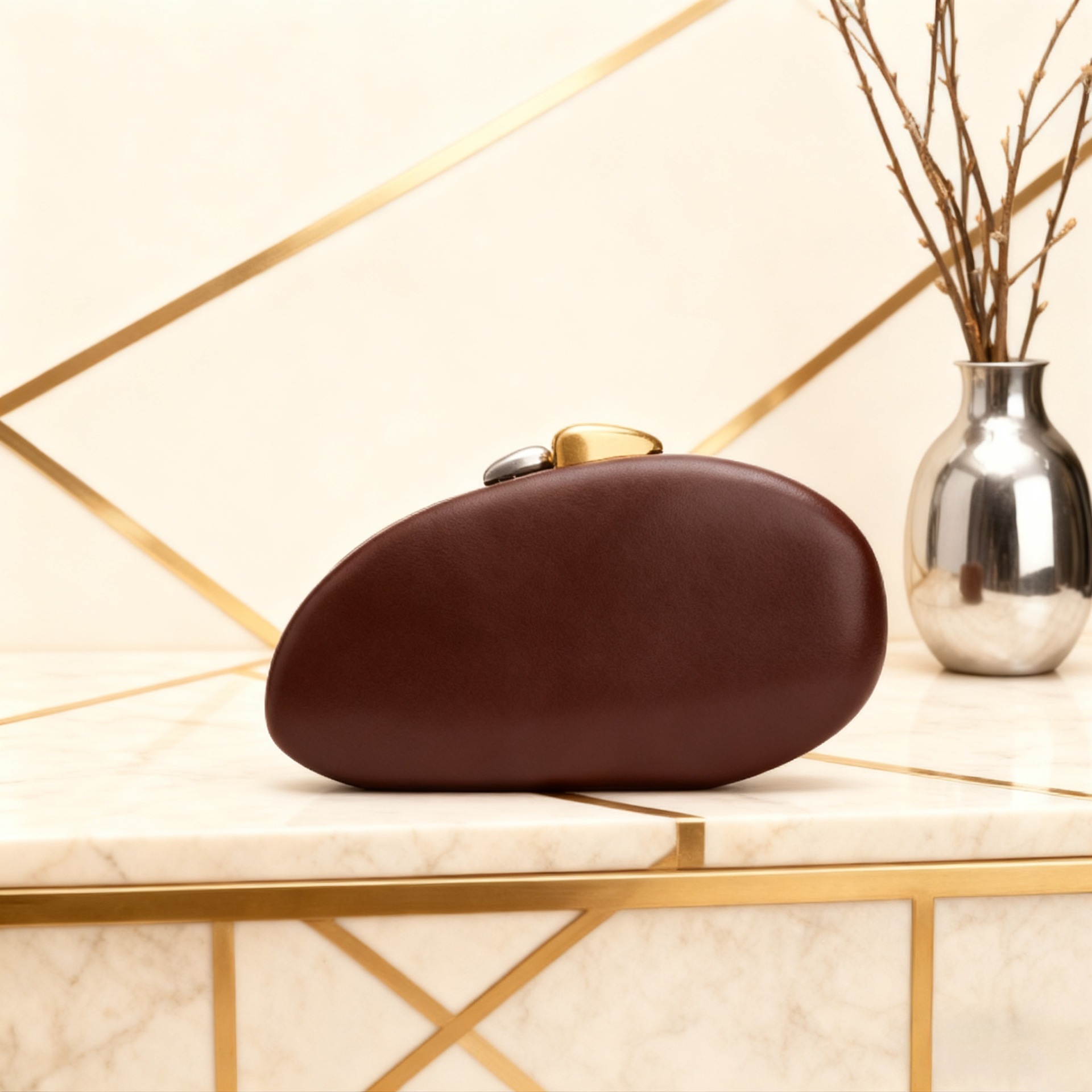 Nuevo comercio exterior transfronterizo Europa y los Estados Unidos bolsa de cena de damas un hombro inclinado cruce ligero clavos de lujo estilo especial bolsa de noche