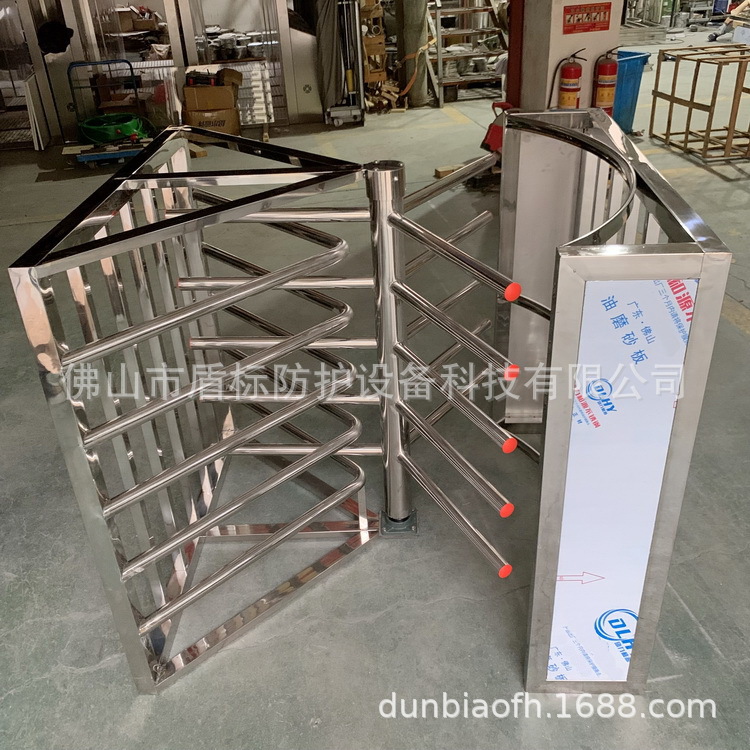 不锈钢单通道半高旋转栏杆门,候船室机场车站公交站单向旋转闸机