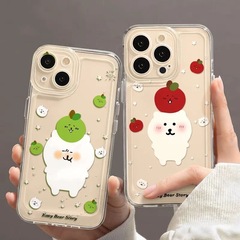苹果可爱自嘲熊适用于iPhone17promax手机壳防摔太空壳1516promax