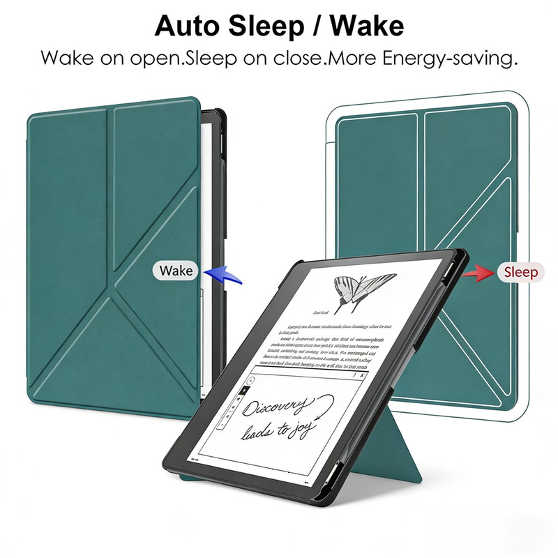 Suitable for 2026 Model Kindle Scribe Protective Case 10.2inch E-Book Y Protective Case 11inch Multi-Fold Leather Case Suitable for 2026 Model Kindle Scribe Protective Case 10.2inch E-Book Y Protective Case 11inch Multi-Fold Leather Case