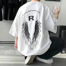 短袖t恤男宽松夏季男款半袖男生潮牌胖子大码男装体恤男士上衣服
