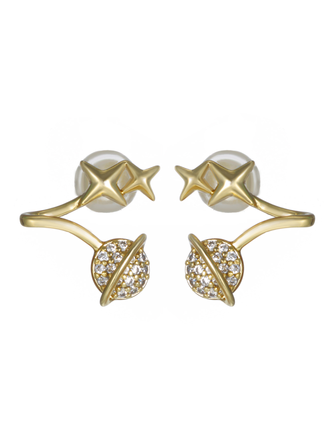 Joyería Xuping bronce le dice a todos los pernos de flores de diamante de alta calidad lujoso ligero Zhongsen aretes dulces pernos de aretes