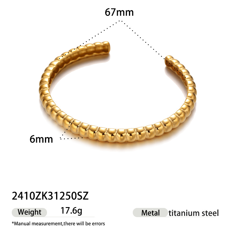 Alta Europa y los Estados Unidos de acero inoxidable diamante brazalete estrella de alto nivel nicho de acero titanio imitación de anillo de perla joyería