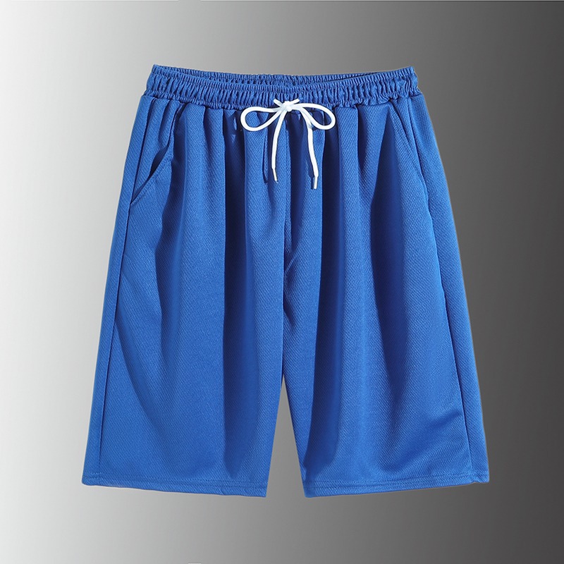 Plain blue shorts [mesh fabric]