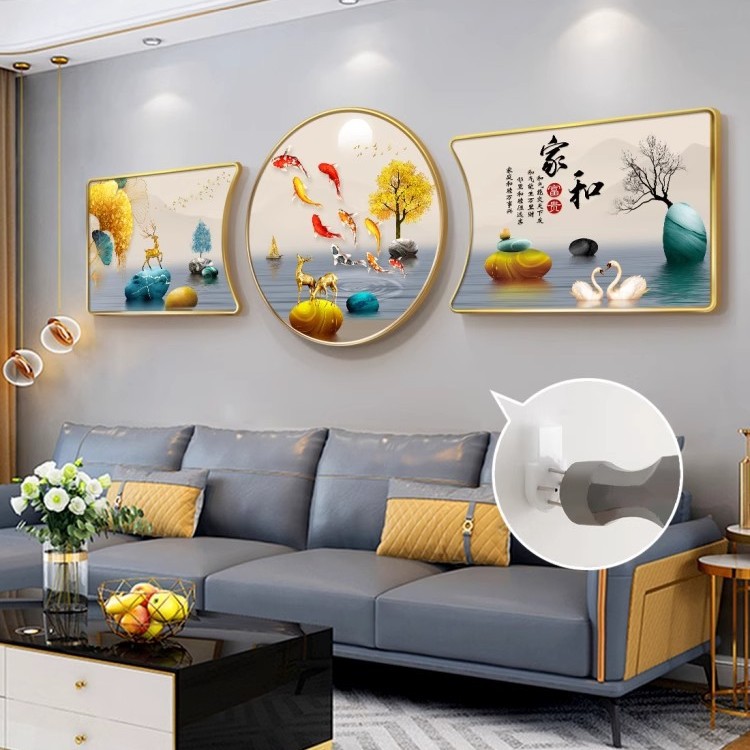Sofá fondo pintura de pared de alto nivel decoración de pared lujosa pintura de paisaje nueva atmósfera de alta calidad pintura decorativa de sala de estar