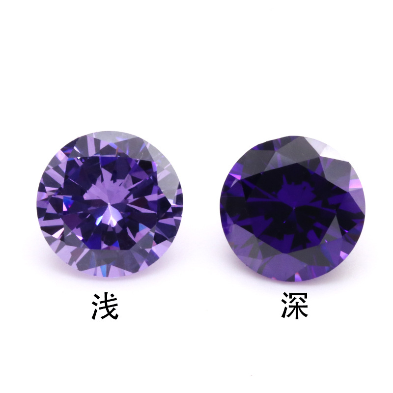 梧州宝石圆形白色彩色锆石 3mm-15mm3A皓石CZ尖底戒面裸石批发-阿里巴巴