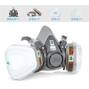 3m6200 Gas Mask Formaldehyde Mask Spray Paint Special Gas Dustproof Chemical Pesticide Coal Mine Activated Carbon Mask