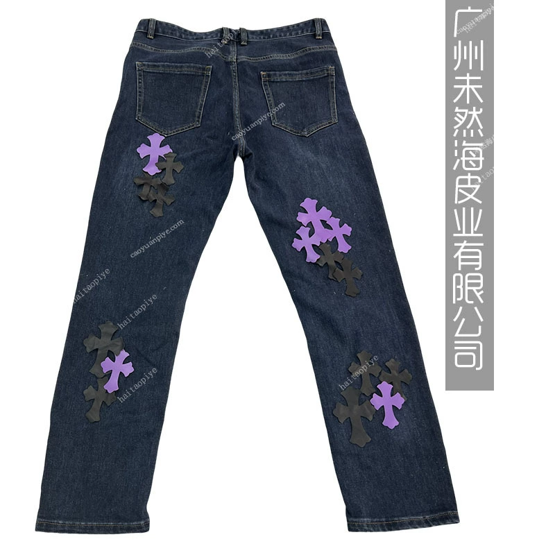 Фиолетовый туман - комплект Cross Combination Patch Patch CH Crowe Trendy Brand Jeans 100% пара Diy