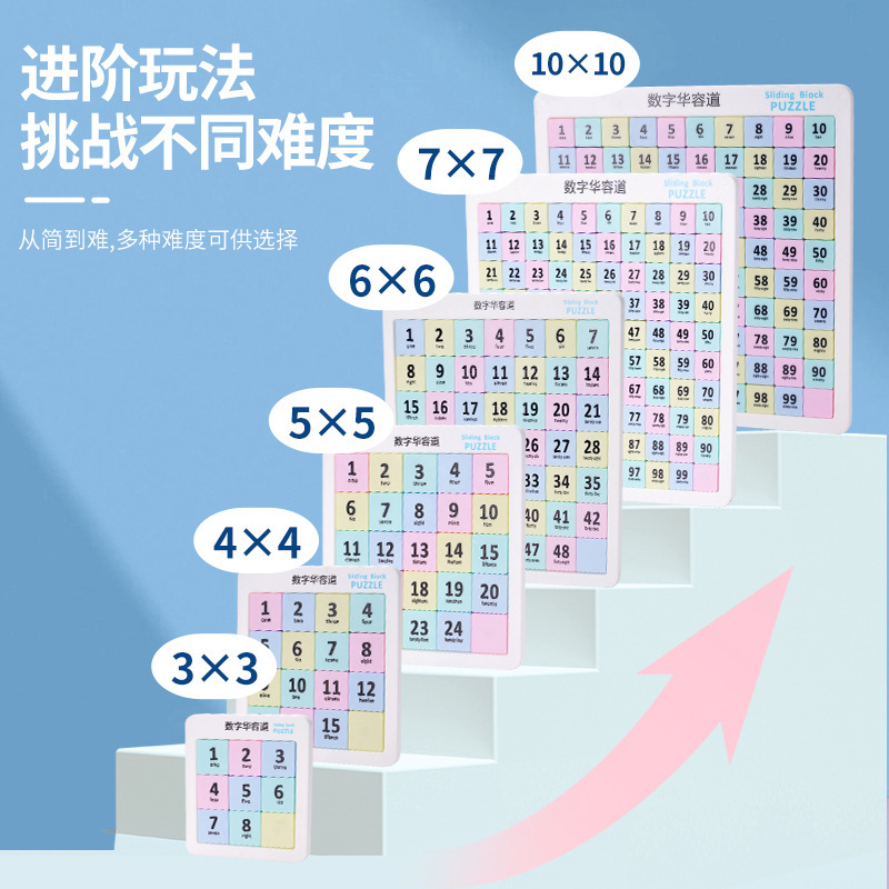 磁石吸引力三国デジタル華容道数学パズル児童学生集中力趣味知育突破玩具|undefined