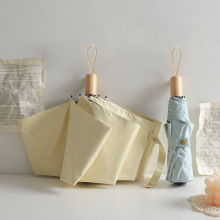 现货三折素色遮阳伞8骨防晒太阳伞女广告礼品折叠晴雨伞