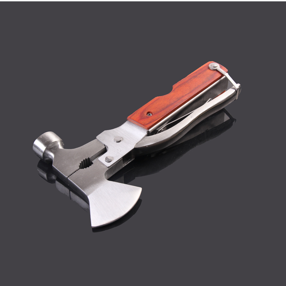 Outdoor claw hammer portable multi-function combination tool car self-defense self-driving tour wild survival EDC life-saving outfit