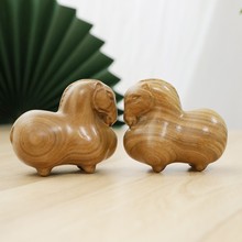 天然阿根廷绿檀唐马手把件男士木质把玩件女生文玩工艺品木雕摆件