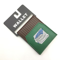 Attack on Titan Wallet Short Folding Mikasa Levi Survey Corps Wings of Freedom Leather Wallet Coin Purse