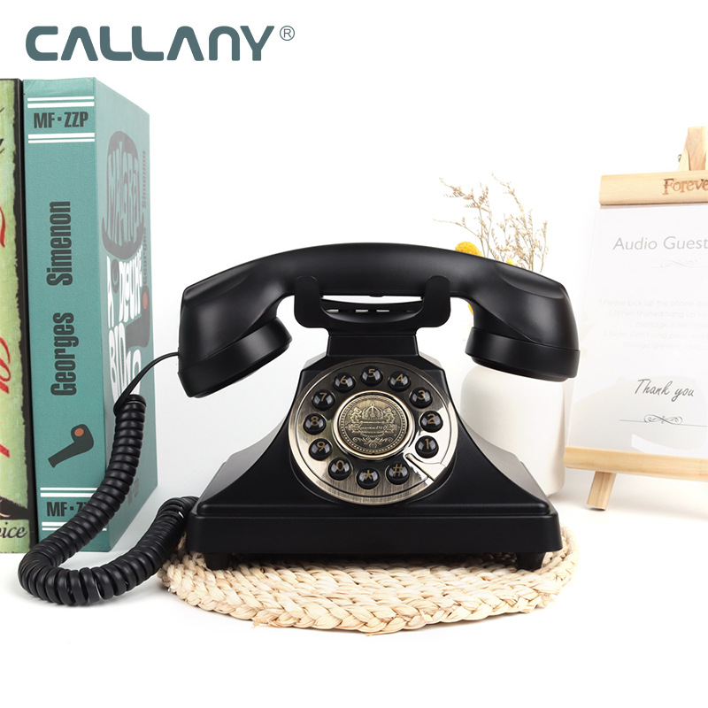 Antique-style wedding message telephone with audio recording and caller ID. Wholesale.