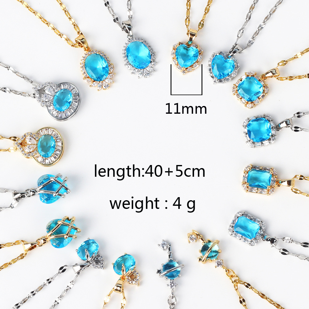8g Weight Real Gold Plated Plating Material Real Gold Plated Geometric Heart Shape 304 Stainless Steel Shiny IG Style Waterproof Non Tarnish 304 Stainless Steel Pendant Necklace