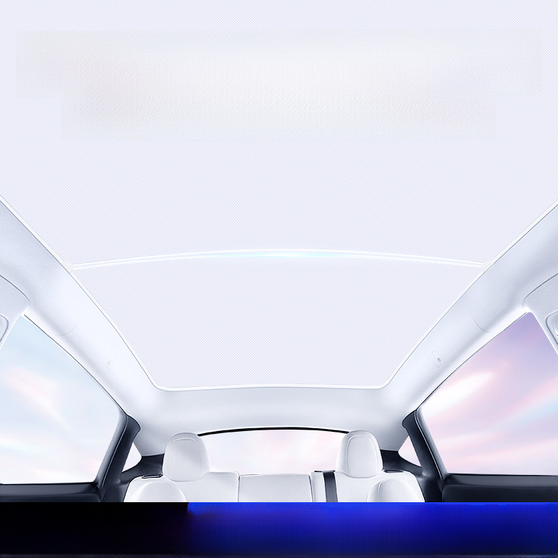 (2개) TESLA TESLA MODELY | 3 햇빛 파노라마 선 루프 태양 절연 배플 내부 수정을 위해 적당한
