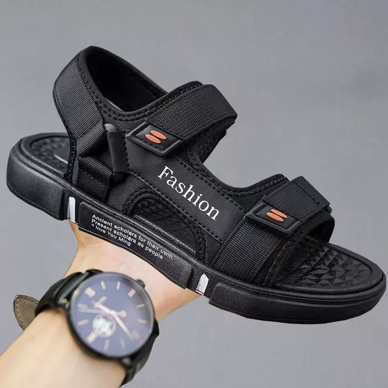 Мужские сандалии 2023 Новая модная летняя мужская износостойкая нескользящая обувь для вождения с дезодорантом можно пропитать пляжной обувью для любителей воды