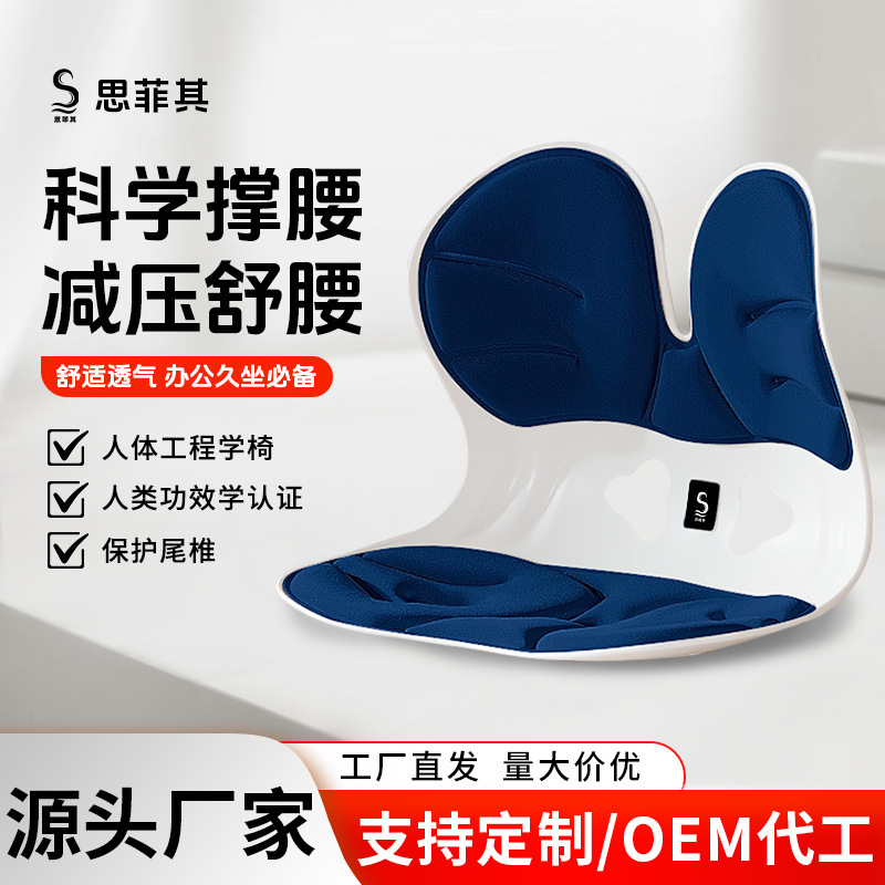 Sifeiqi Lumbar Support Cushion for Prolonged Sitting, Ergonomic Backrest for Office Chairs, Home Use