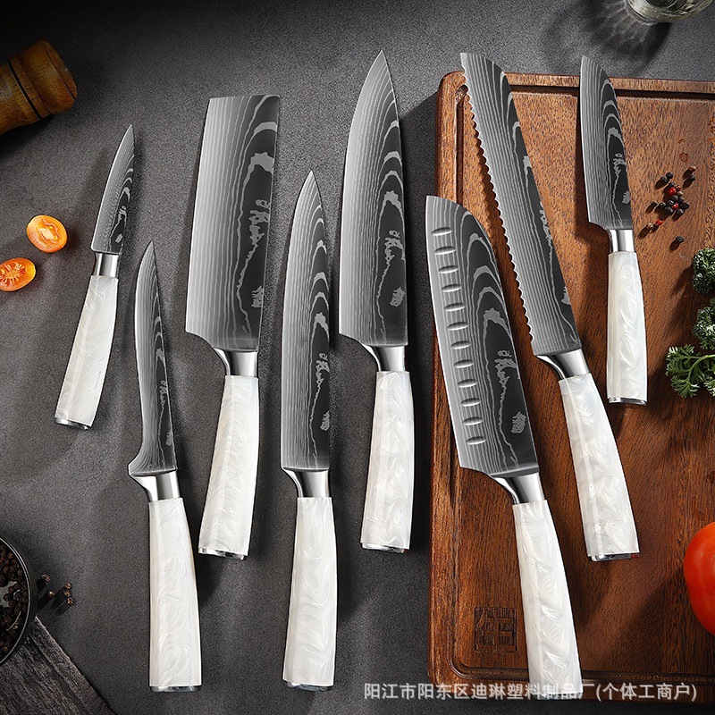 Cross-border Damascus Pattern Chef's Knife, Kitchen Knife,...