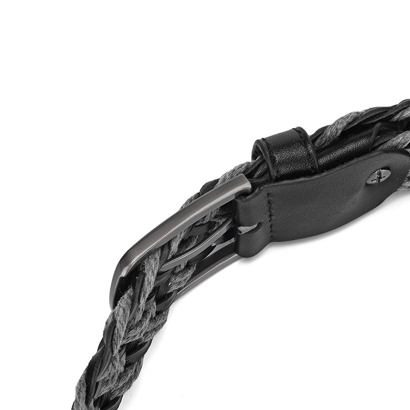 Woven 2026 New Fashion Versatile Genuine Leather Belt For Men, Top-layer Cowhide Men's Belt, Trendy_voghion.com