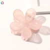 Transparent hairgrip, gouache, flowered